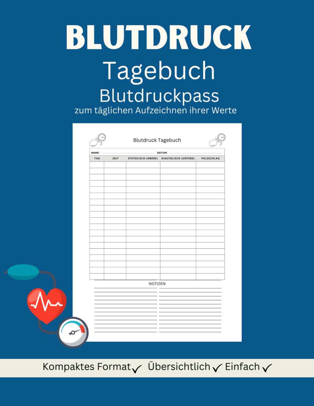 Blutdruck Tagebuch Blutdruckpass