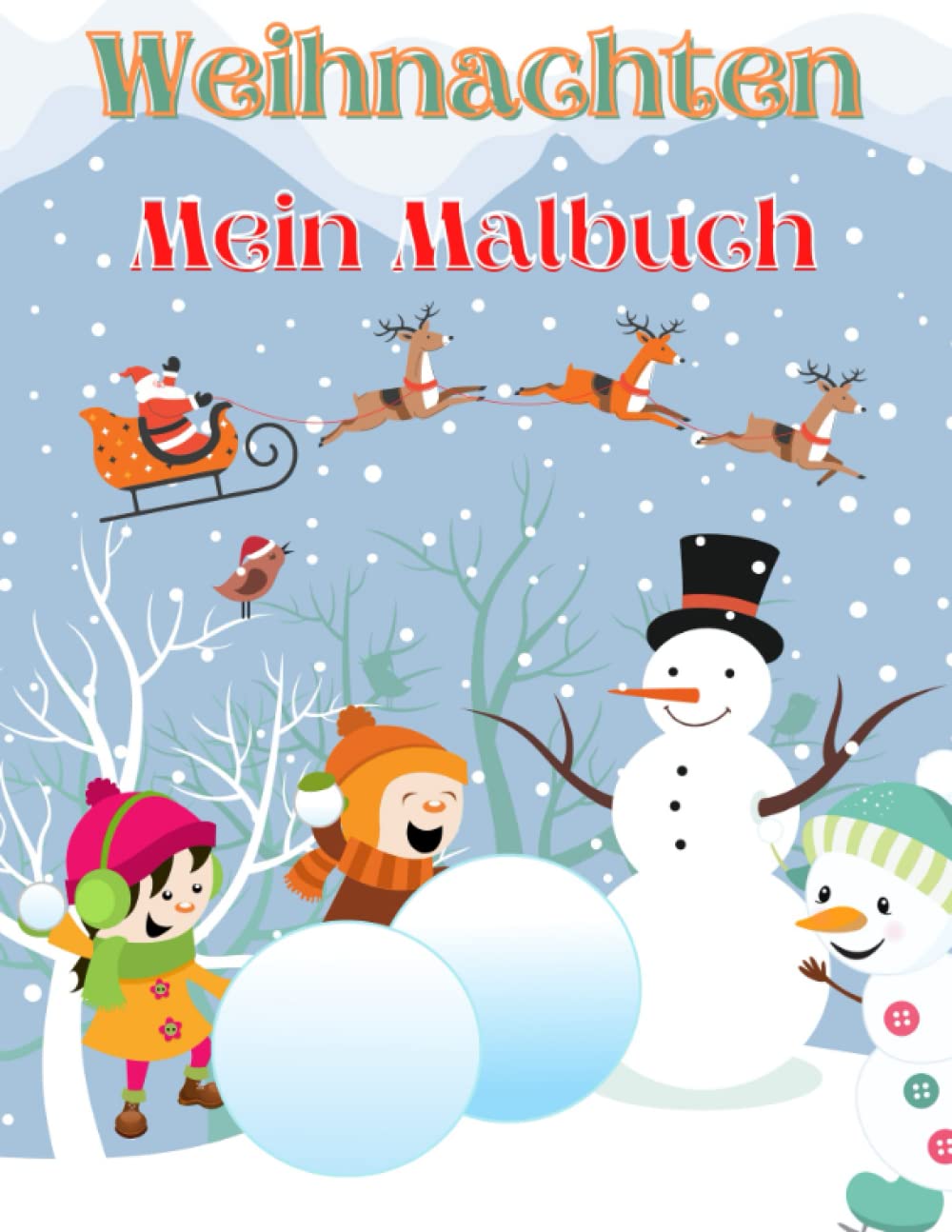 Weihnachtsmalbuch für Kinder ab 2 Jahren