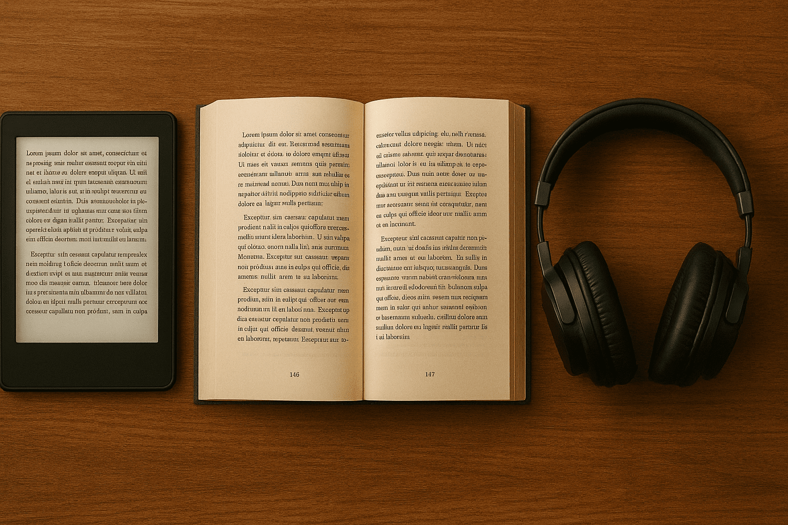 E-Reader, Printbuch und Hörbuch im Vergleich