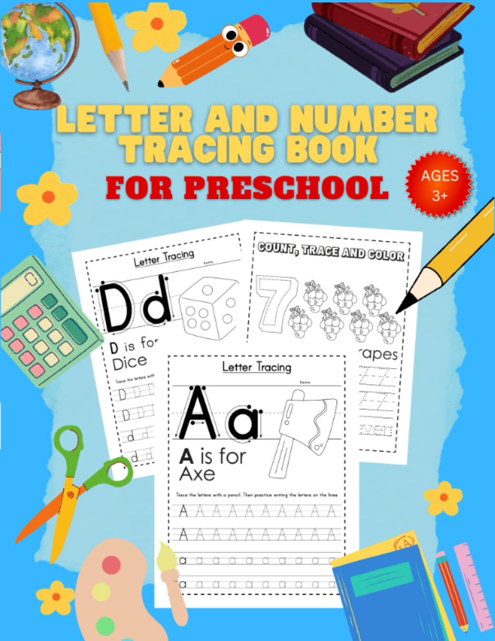 letters and number tracing practice workbook